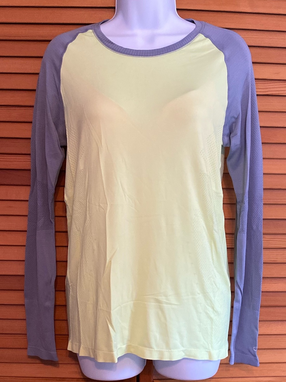 Champion Lightweight Raglan Long Sleeve Tee in Bright Yellow and Grey